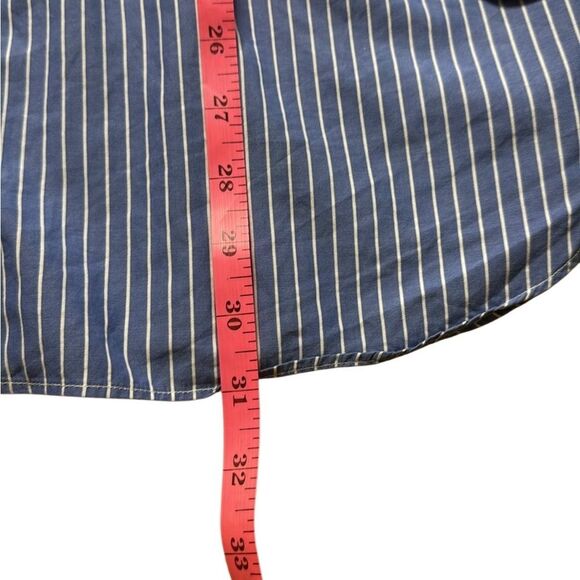 J Crew Men’s Blue Striped Cotton Poplin Button Down XL 17 - 17.5 - Picture 4 of 6